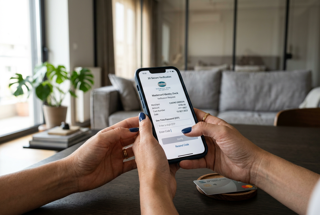 Secure mobile payment verification for an online casino